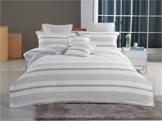 Sustainable King Size Duvet Cover Grey Striped Duvet Cover Customized