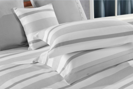 Sustainable King Size Duvet Cover Grey Striped Duvet Cover Customized