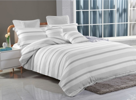 Sustainable King Size Duvet Cover Grey Striped Duvet Cover Customized