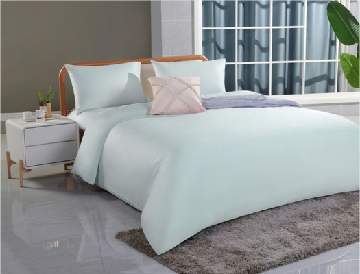 100% TENCEL Fiber Light Green Duvet Cover Super King Duvet Cover Set