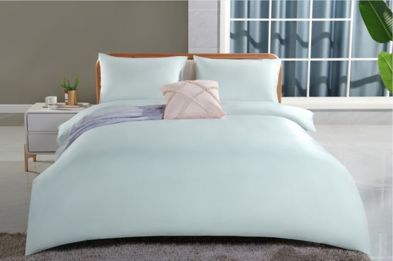 100% TENCEL Fiber Light Green Duvet Cover Super King Duvet Cover Set