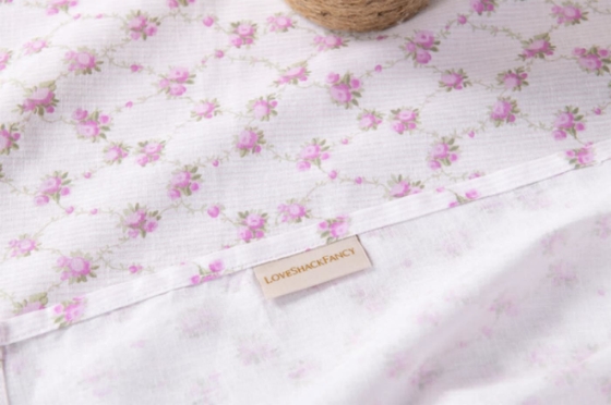 Pink Floral Tablecloth Cotton Sustainable Tablecloth Home 60x90 60x120