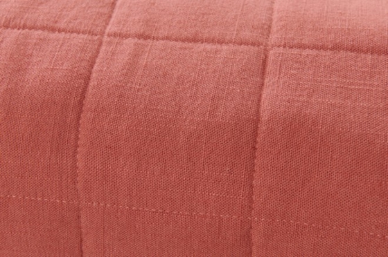 OEM Rayon Linen Quilt Set Solid Sustainable Burnt Orange Quilt Set