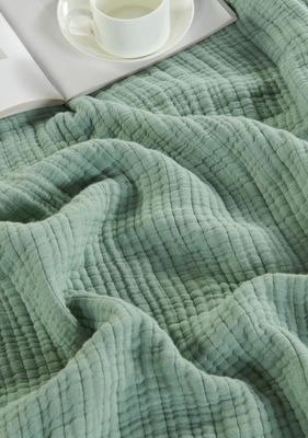 100% Cotton Muslin Blanket King Sustainable Lightweight Muslin Blanket