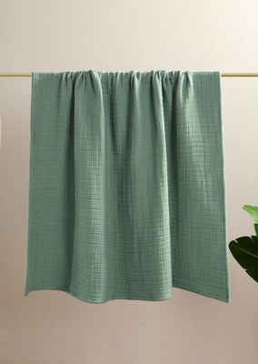 100% Cotton Muslin Blanket King Sustainable Lightweight Muslin Blanket