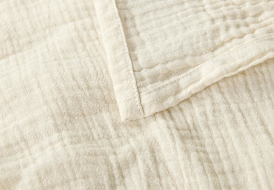 OEM Beige Muslin Blanket Oeko Tex Weighted Blankets For Adults