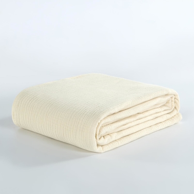 OEM Beige Muslin Blanket Oeko Tex Weighted Blankets For Adults