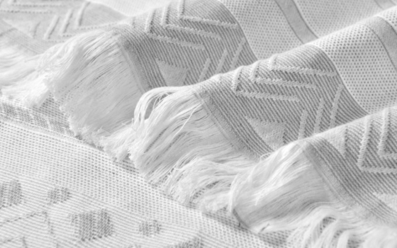 Polyester Cotton Jacquard Shower Curtain Grey Striped Shower Curtain