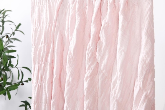 100% Cotton Seersucker Blanket Pink Bed Blanket King Size Chic And Cozy