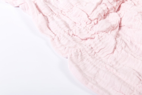 100% Cotton Seersucker Blanket Pink Bed Blanket King Size Chic And Cozy