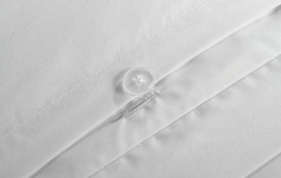 Seersucker Cotton Recycled Polyester Duvet Set Sustainable White Duvet Cover King