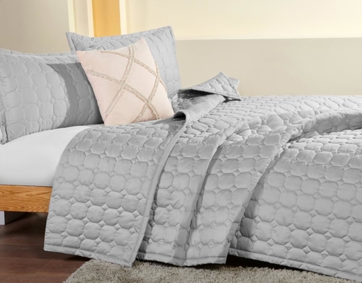 Grey King Size Duvet Cover OEM Hotel Quilt Set Full Size Queen Size