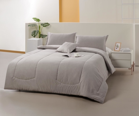 Eco Melange Cotton Recycled Polyester Comforter Set Full Size Comforter Sets