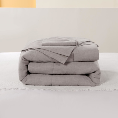 Eco Melange Cotton Recycled Polyester Comforter Set Full Size Comforter Sets