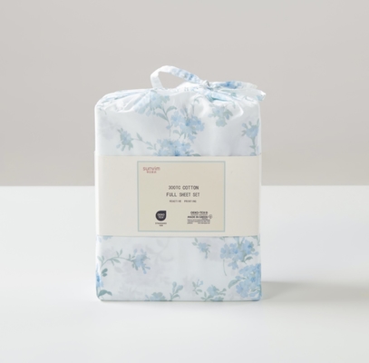 OEM Cotton Printed Sheet Set Customized King Size Sheet Set