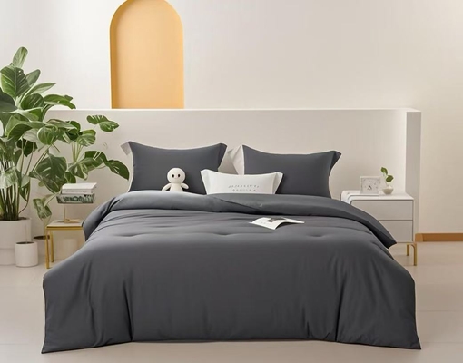 OEM Tencel Lyocell Comforter Set Dark Grey Comfortable Twin Comforter Sets