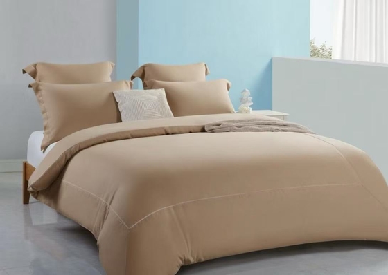 Tencel Linen Duvet Cover Queen Comfortable Light Brown Duvet Cover
