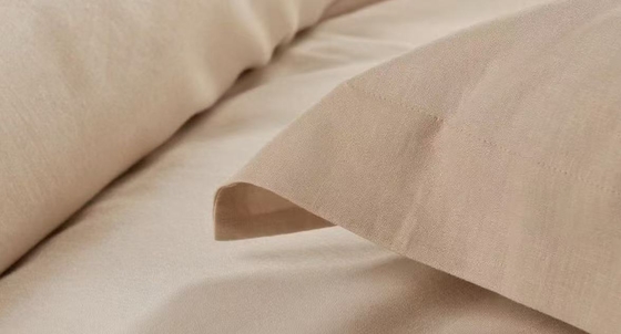 Tencel Linen Duvet Cover Queen Comfortable Light Brown Duvet Cover
