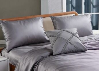 100% TENCEL Fiber Light Grey Duvet Cover Super King Duvet Cover Set