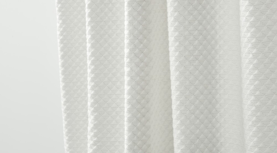 Light Grey Shower Curtain Jacquard 95% Cotton 5% Recycled Polyester