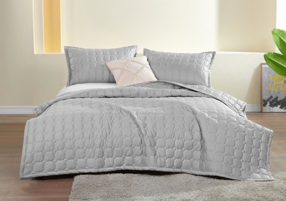 Grey King Size Duvet Cover OEM Hotel Quilt Set Full Size Queen Size